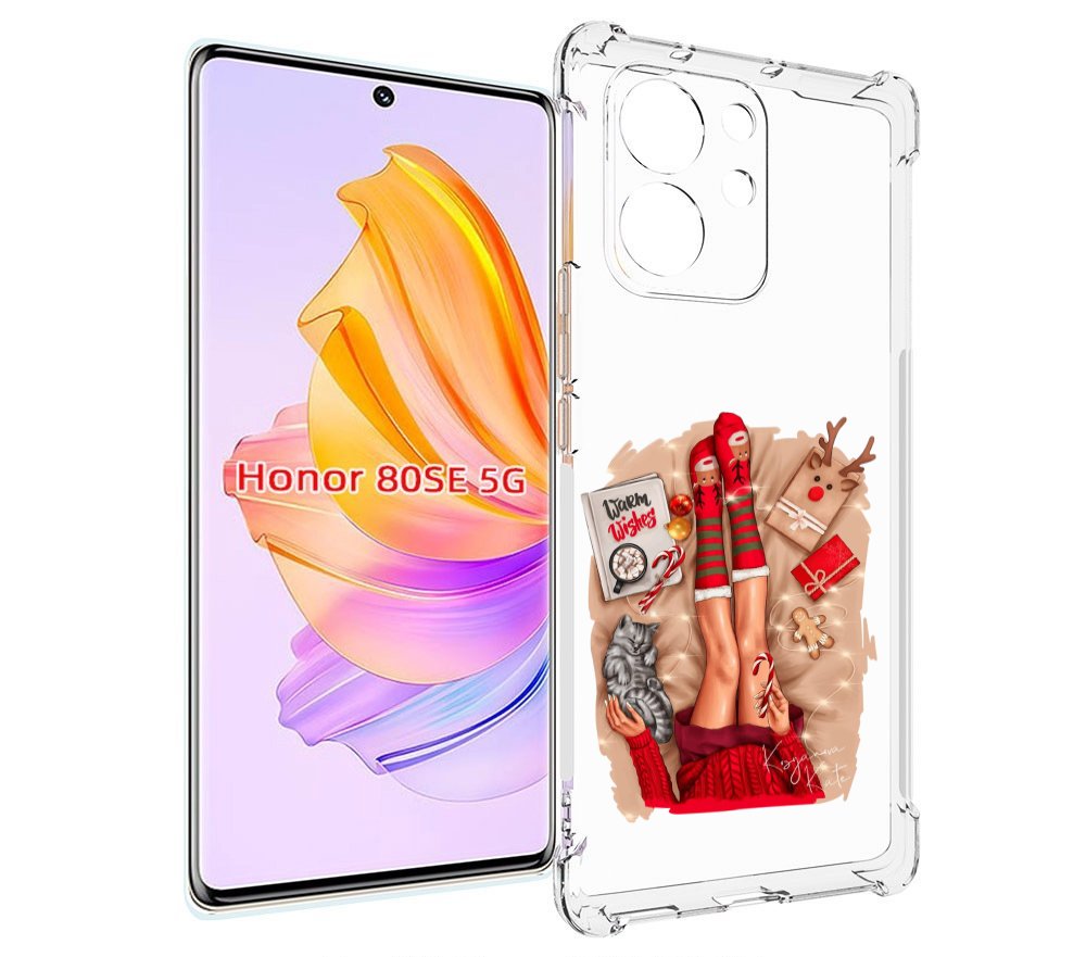 

Чехол MyPads уютный-арт женский для Honor 80 SE, Прозрачный, Tocco
