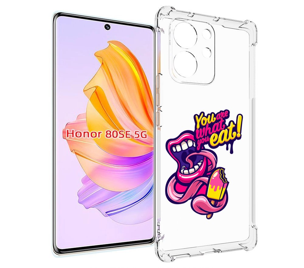 

Чехол MyPads ты-то-что-ты-ешь для Honor 80 SE, Прозрачный, Tocco