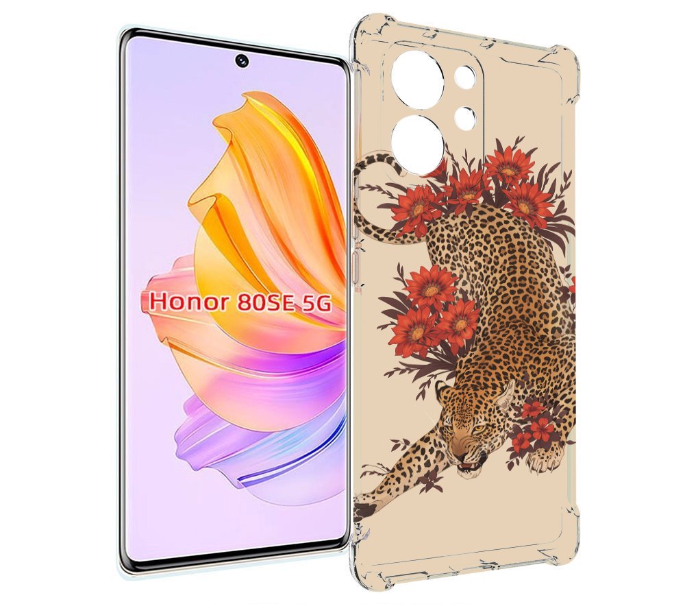 

Чехол MyPads тигр-из-цветов для Honor 80 SE, Прозрачный, Tocco