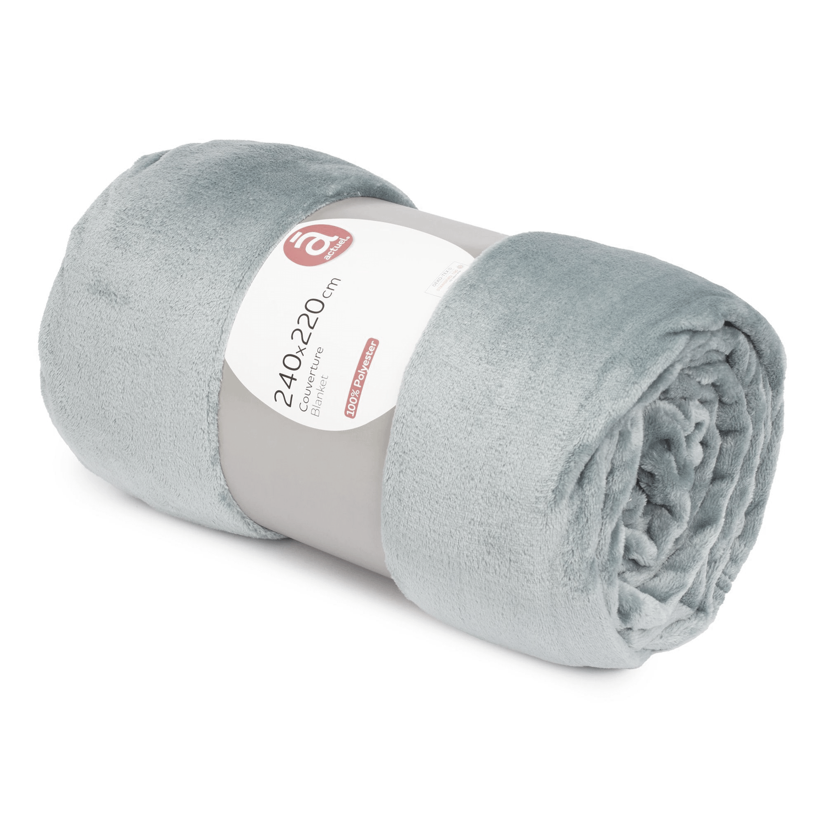 Плед Actuel 240 х 220 см серый 1800₽