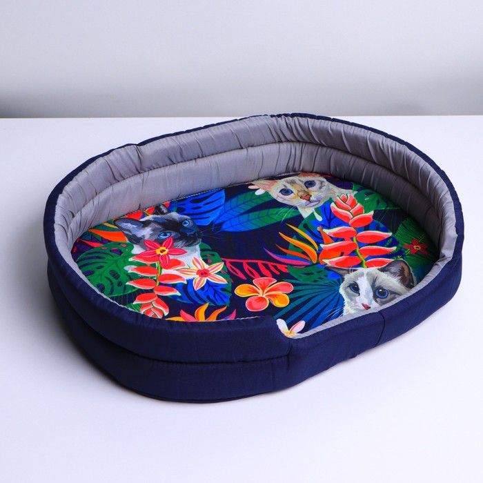 

Лежанка овальная Tropicana cat, 43 х 32 х 9.5 см
