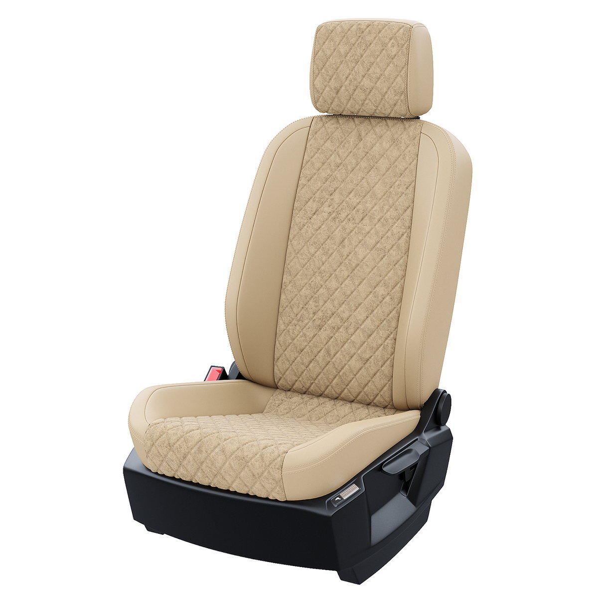 

Чехлы на сиденья Чехлы.ру для Hyundai Solaris 5328AV112FT2 Алькантара ромб Бежевый, 5328AV