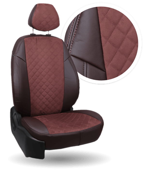 

Авточехлы Автопилот Ford Focus II Comfort Алькантара ромб / Шоколад + Шоколад