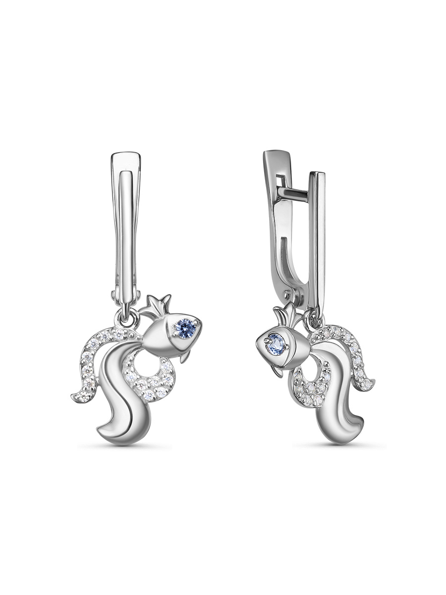 

Серьги из серебра с шпинелью/фианитом SamoroDki Jewelry 2-08-260-12р, 2-08-260-12р