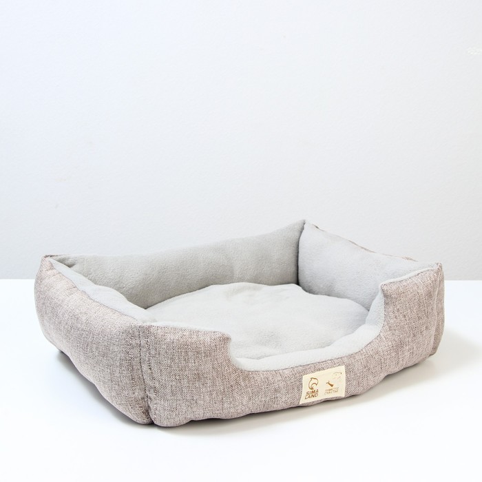 

Лежанка для кошек и собак серая, 45х35х11 см
