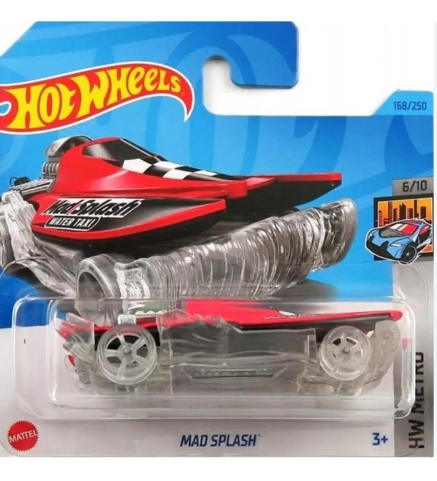 Машинка-катер базовой коллекции Hot Wheels MAD SPLASH красная 5785/HKJ71