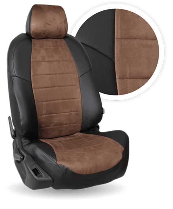 

Авточехлы Автопилот Ford Focus II Comfort Алькантара / Черный + Шоколад
