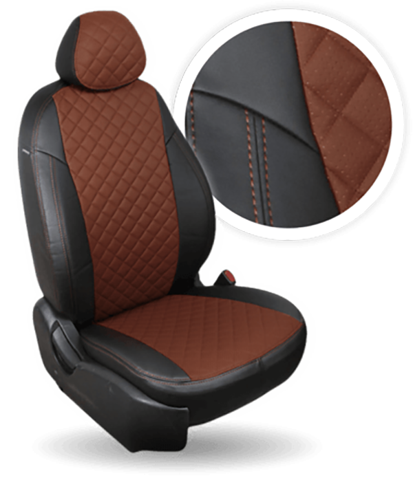 

Авточехлы Автопилот Ford Focus II Comfort Ромб / Черный + Темно-коричневый