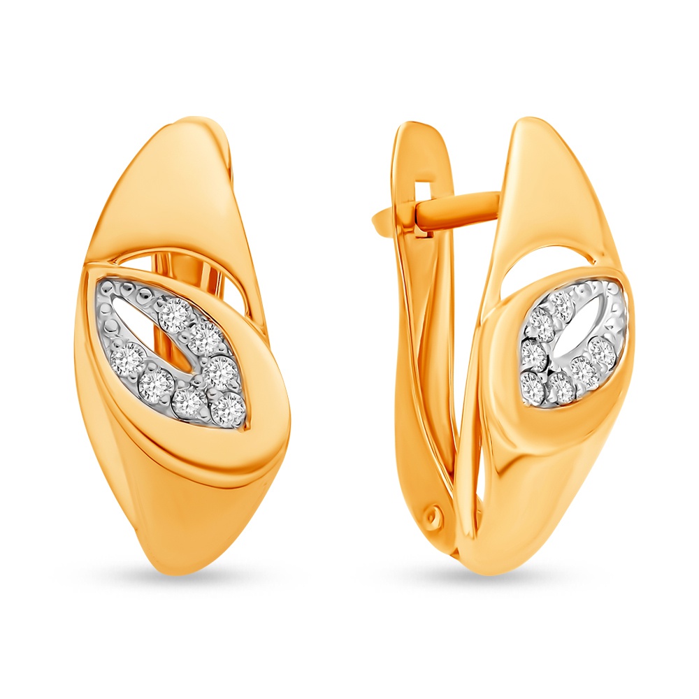 

Серьги из красного золота 585Gold 102008194, бриллиант, 102008194