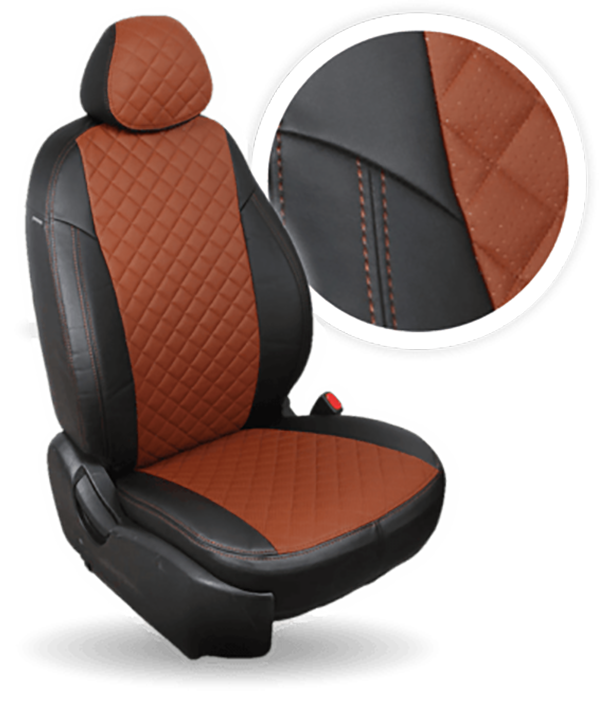 

Авточехлы Автопилот Ford Focus II Comfort Ромб / Черный + Коричневый