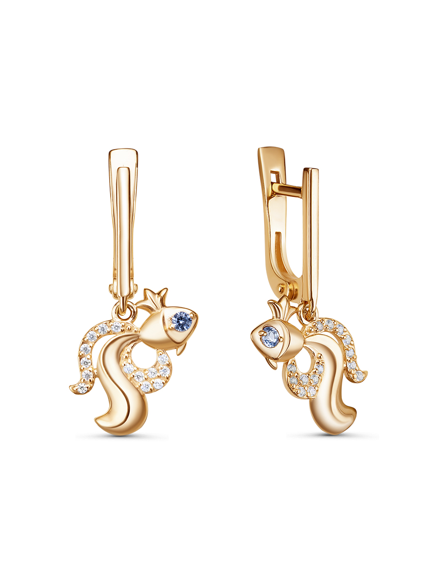 

Серьги из серебра с шпинелью/фианитом SamoroDki Jewelry 2-08-260-12з, 2-08-260-12з