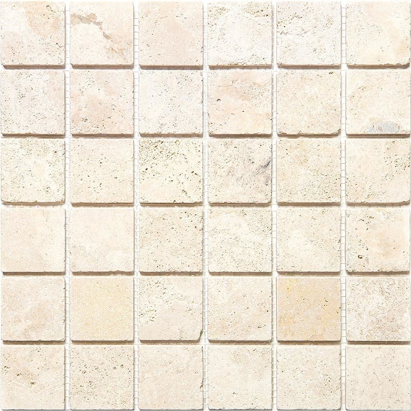 фото Мозаика из травертина natural adriatica бежевый светлый m090-48t