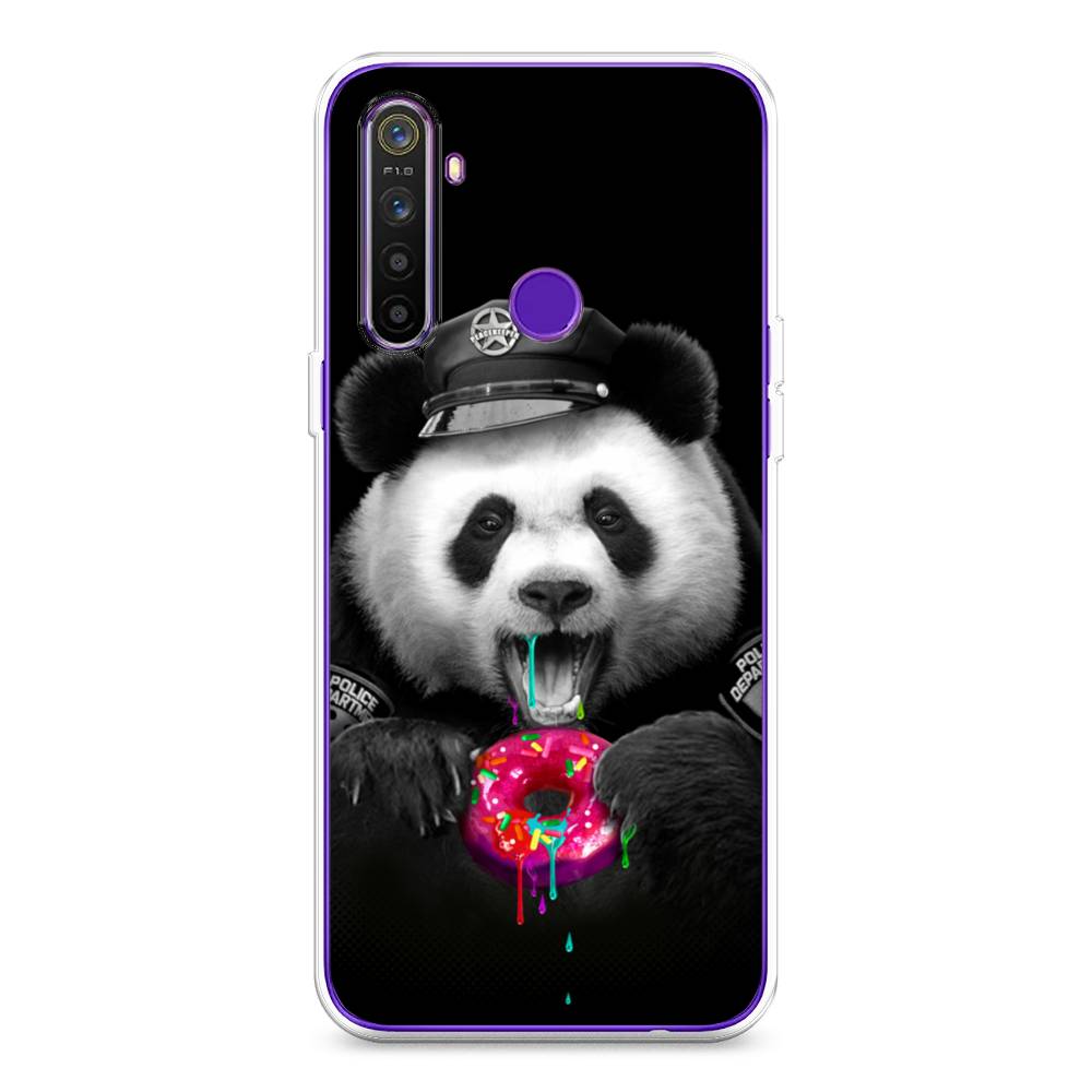 

Чехол Awog на Realme 5 "Панда police", Разноцветный, 251550-2