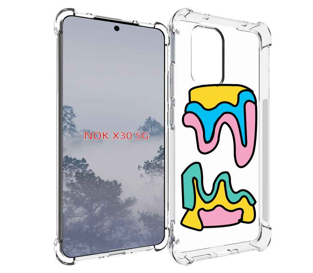 

Чехол MyPads вытекающая-абстракция для Nokia X30 5G, Tocco