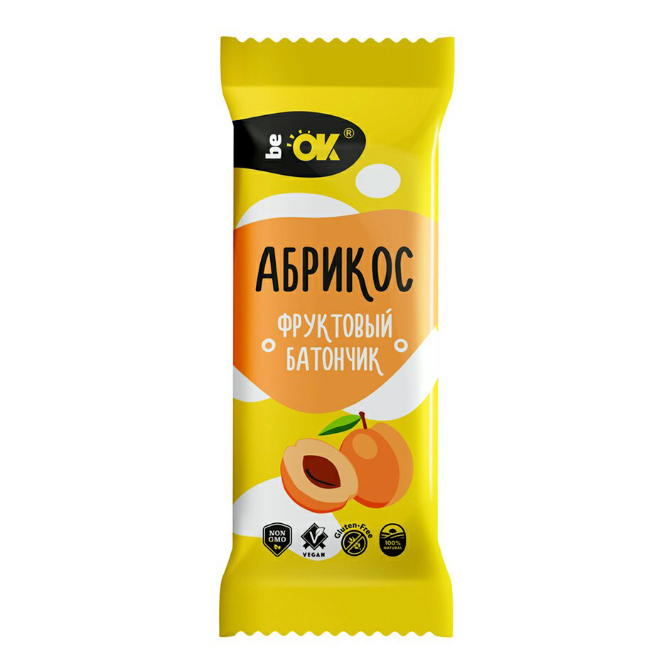 

Батончик Be Ok фруктовый абрикос 30 г