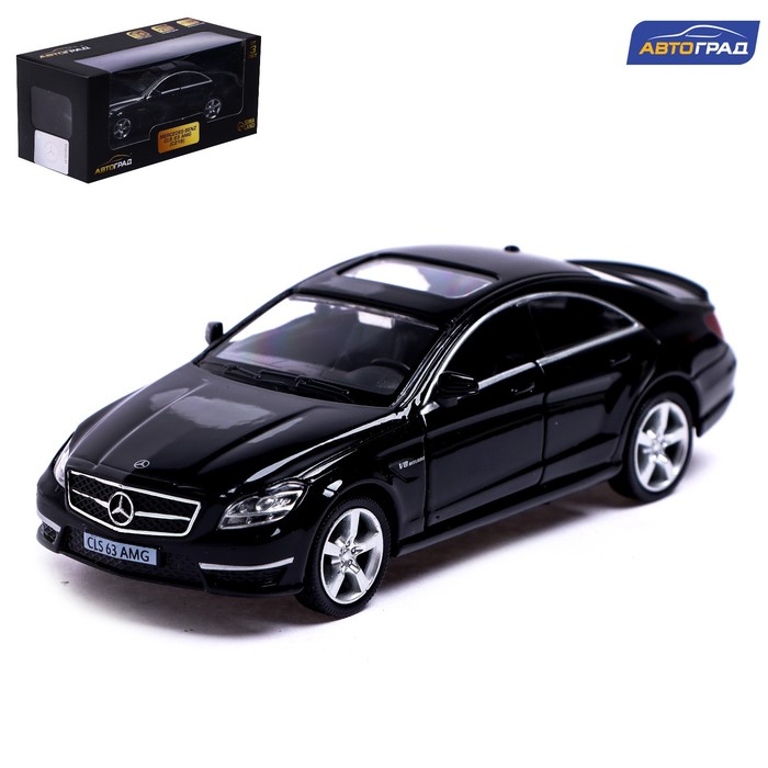 фото Машина металлическая автоград mercedes-benz cls63 amg, 1:32, откр. двери, инерция, чёрный