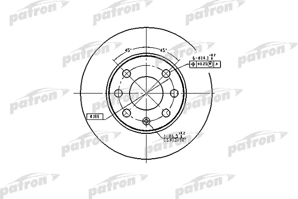 Тормозной диск PATRON 2 шт. PBD1607