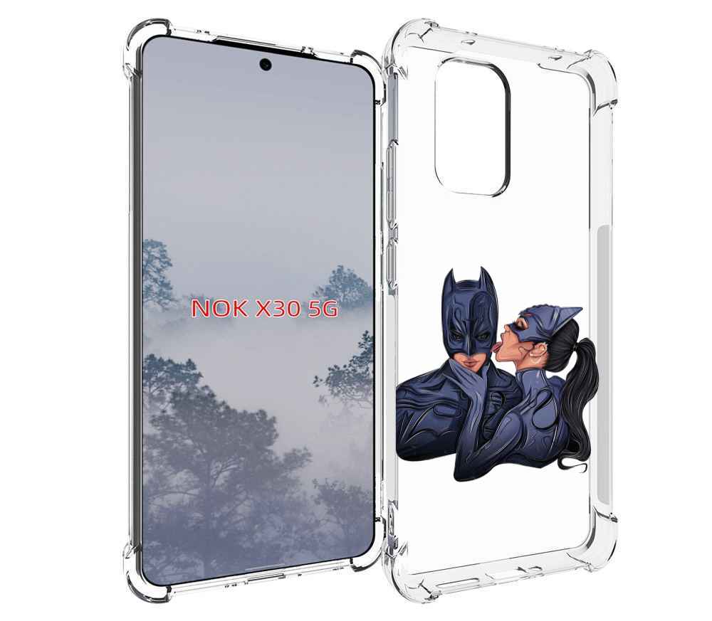 

Чехол MyPads бетман-и-кошка для Nokia X30 5G, Tocco