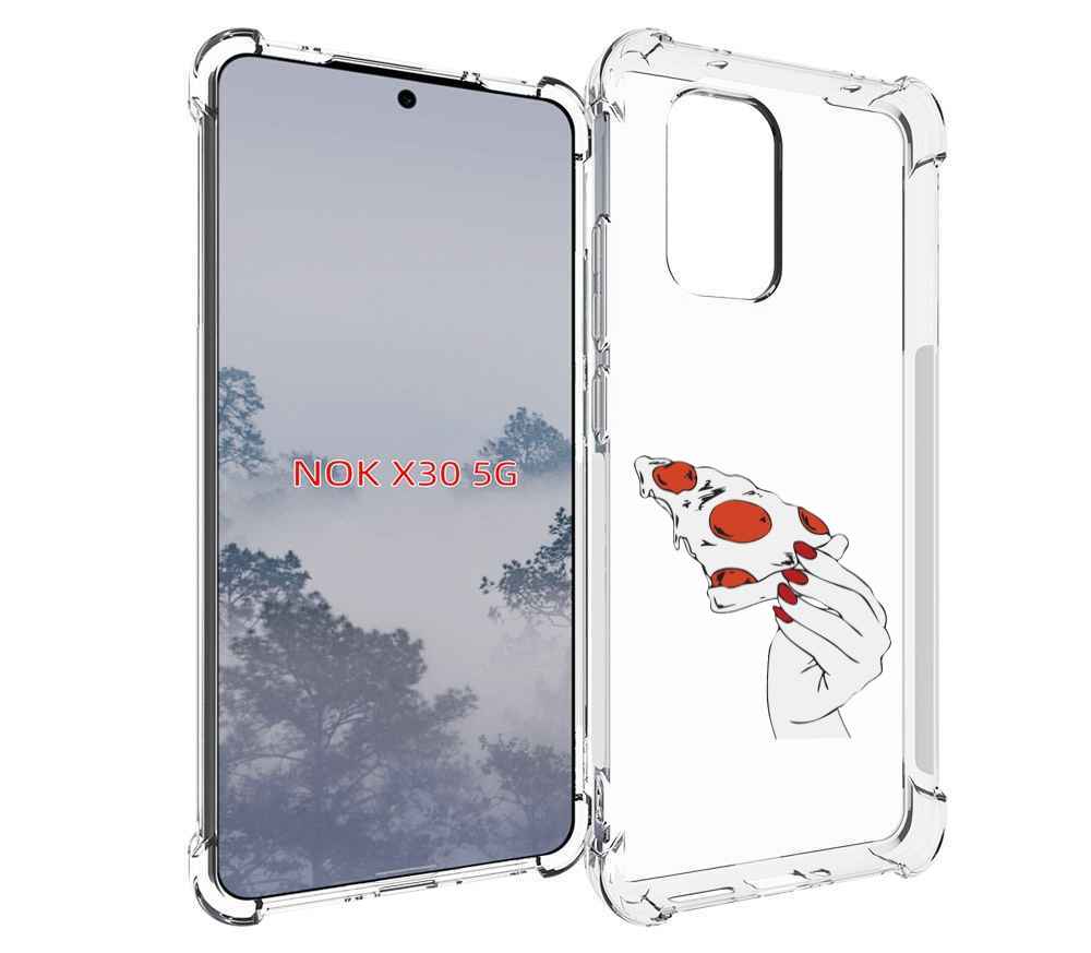 

Чехол MyPads белая-пицца для Nokia X30 5G, Tocco