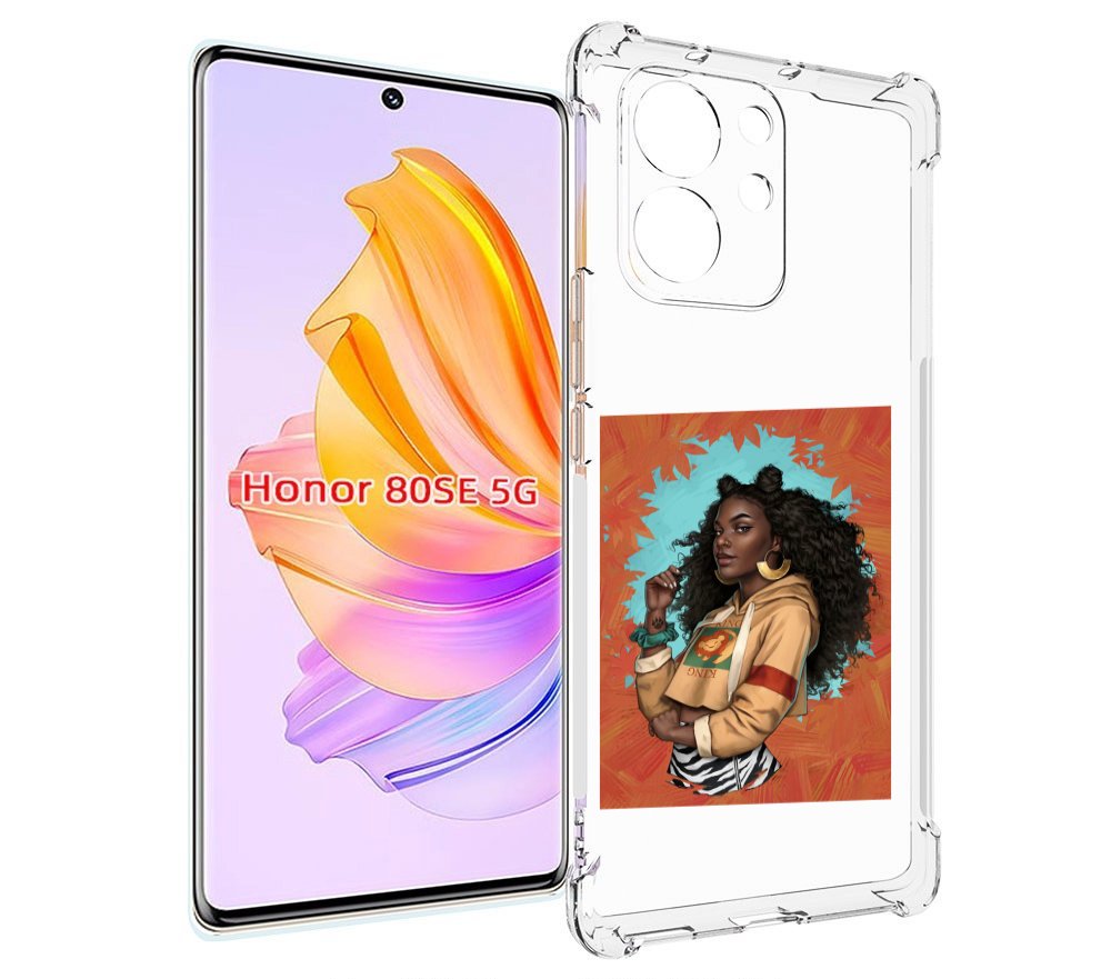 

Чехол MyPads темная-девушка женский для Honor 80 SE, Прозрачный, Tocco