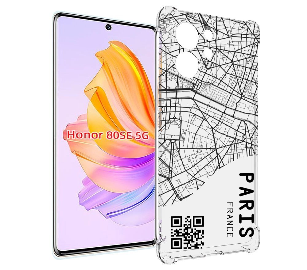 

Чехол MyPads схема-париж для Honor 80 SE, Прозрачный, Tocco