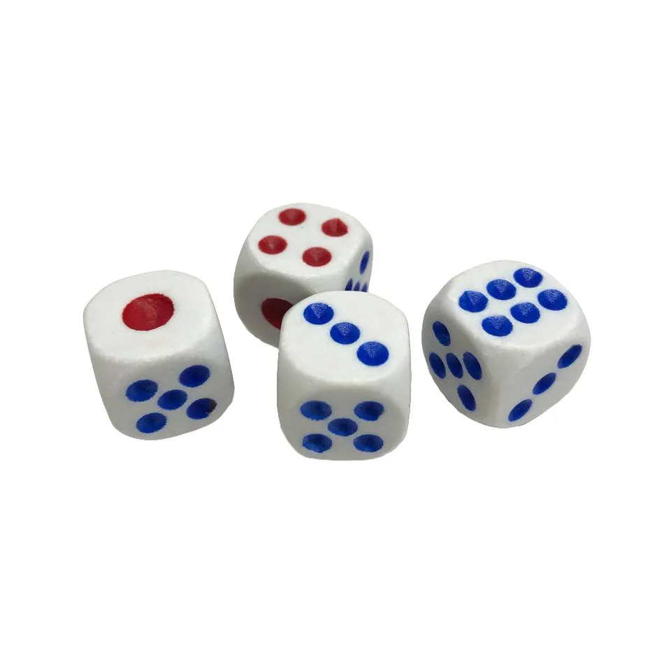 

Кости игральные WellyWell 1,4см 4шт, CubesGame_WhiteBlueRed