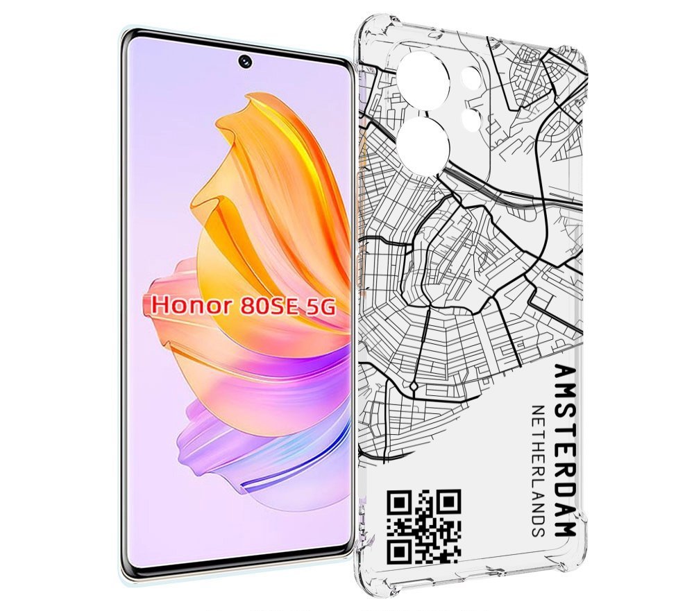 

Чехол MyPads схема-амстердам для Honor 80 SE, Прозрачный, Tocco