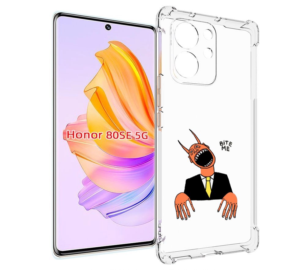 

Чехол MyPads странный чертик с длинными пальцами для Honor 80 SE, Прозрачный, Tocco