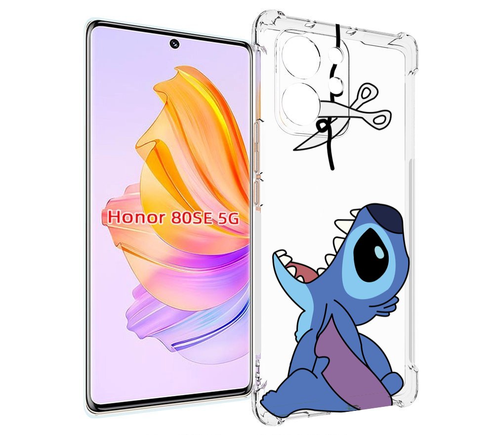 

Чехол MyPads стич-с-ножницами для Honor 80 SE, Прозрачный, Tocco