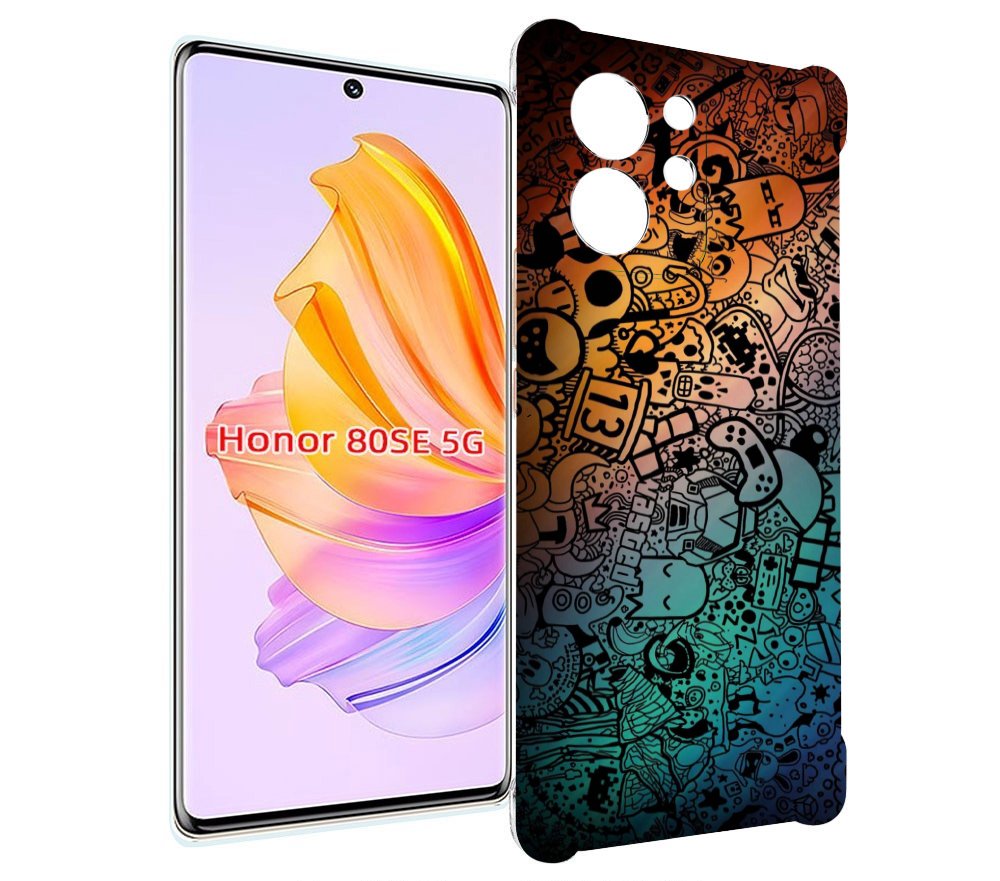 

Чехол MyPads стикеты в тени для Honor 80 SE, Прозрачный, Tocco