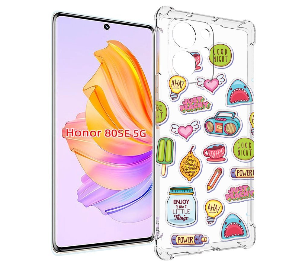 

Чехол MyPads стикер-пак для Honor 80 SE, Прозрачный, Tocco