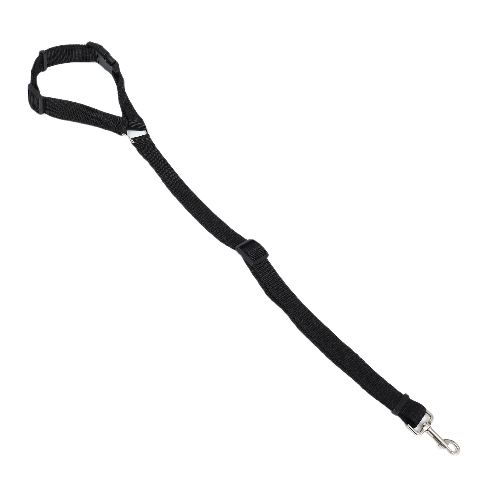 Пижон Поводок с универсальной ручкой-креплением, ширина 2,5 см, чёрный