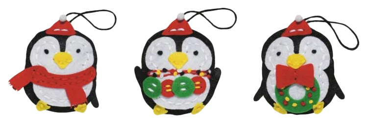фото Набор для шитья из фетра: новогодние украшения kleiber 933-24 pinguin 5,5х7,5 см