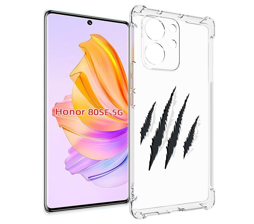 

Чехол MyPads след-когтей для Honor 80 SE, Прозрачный, Tocco