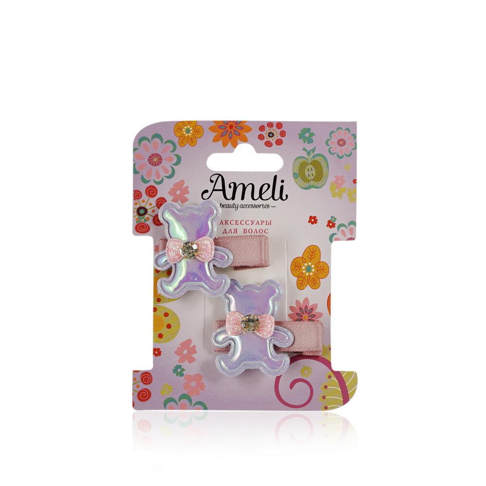 

Заколки для волос Ameli фигурные 2 шт, Розовый