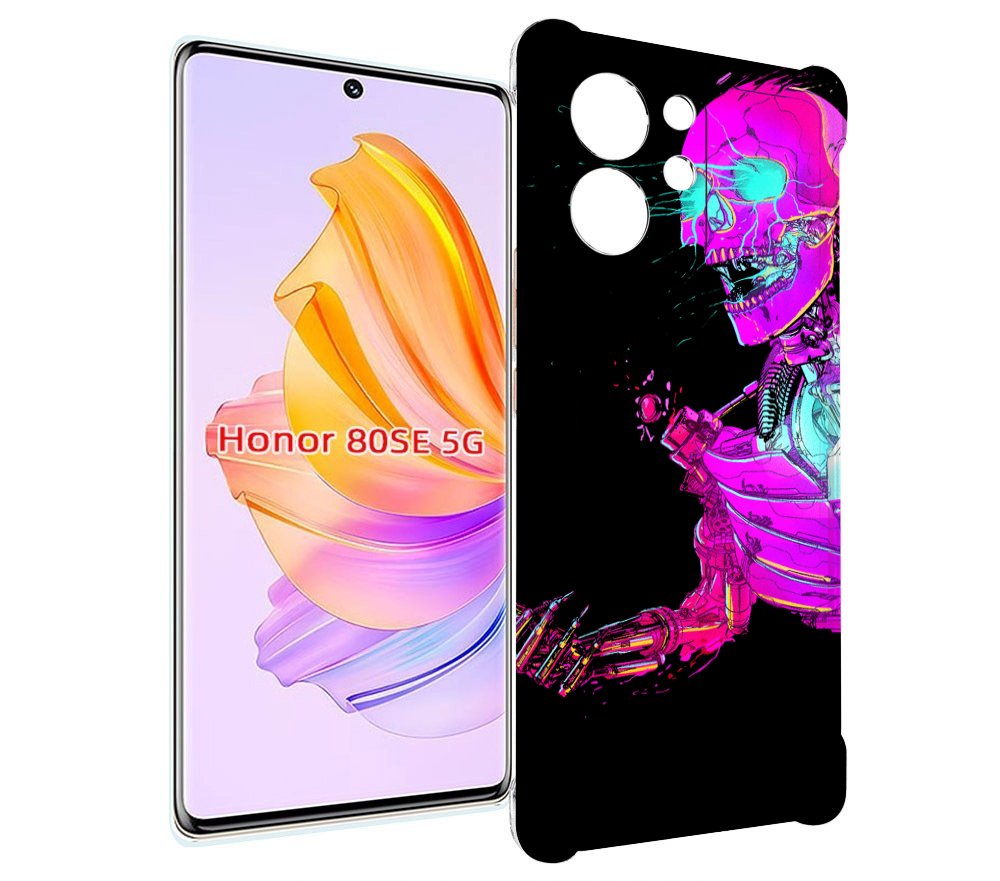 

Чехол MyPads скелет-робот-фиолетовый для Honor 80 SE, Прозрачный, Tocco
