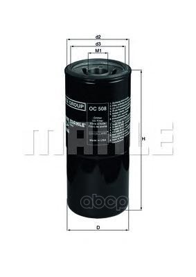 

Oc508 Фильтр Масл. H286 D118 1 1/2'X12 Cummins, Komatsu Mahle/Knecht oc508