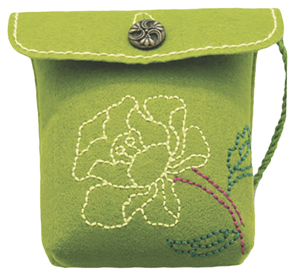 фото Набор для шитья из фетра kleiber 931-36 роза на зеленом сумочка