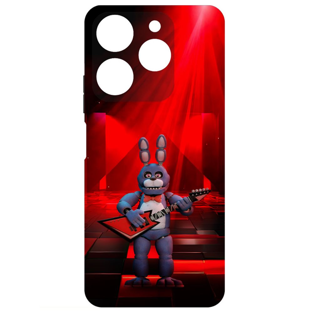 

Чехол-накладка Krutoff Soft Case ФНАФ - Бонни с гитарой для TECNO Spark 10 Pro черный
