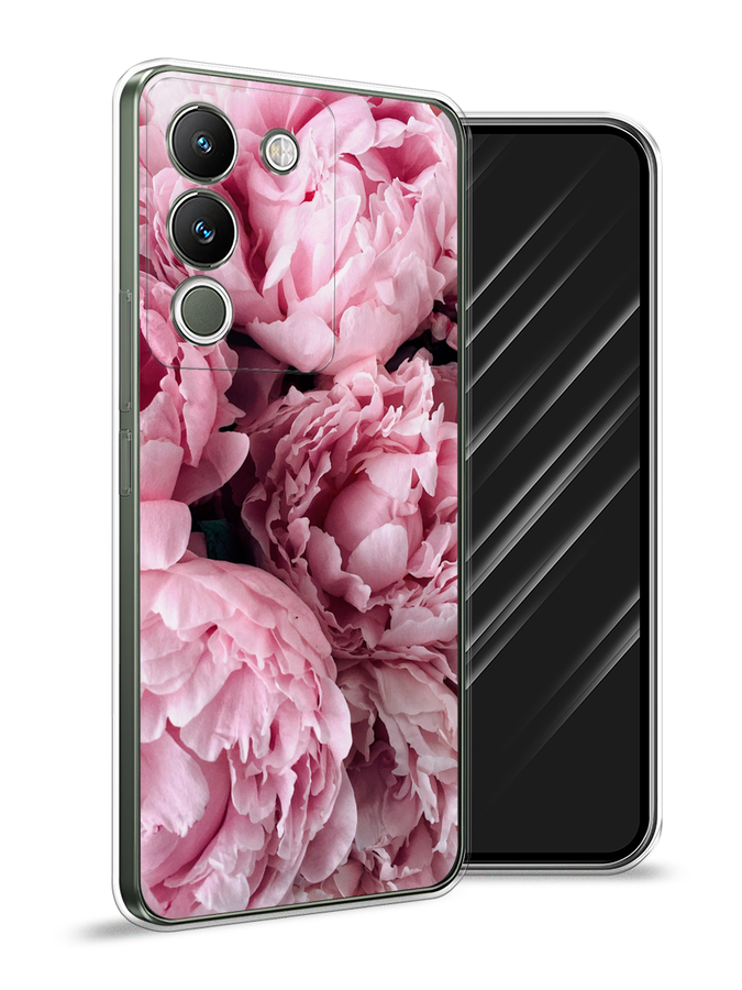 

Чехол Awog на Vivo V29e 5G "Нежные пионы", Розовый;черный;белый, 269650-1