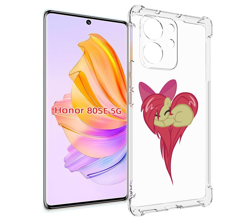 

Чехол MyPads сердце-из-пони для Honor 80 SE, Прозрачный, Tocco