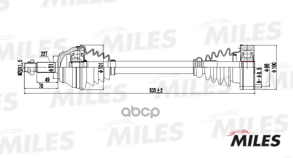 

Привод в сборе Miles GC01129