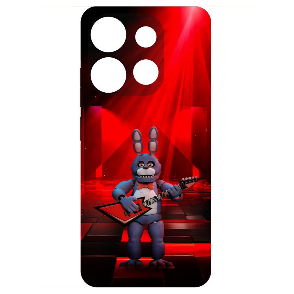

Чехол-накладка Krutoff Soft Case ФНАФ - Бонни с гитарой для TECNO Spark Go 2023 черный