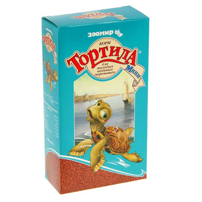 

Корм для рептилий Зоомир Тортила Мини, морепродукты, рыба, 90 гр