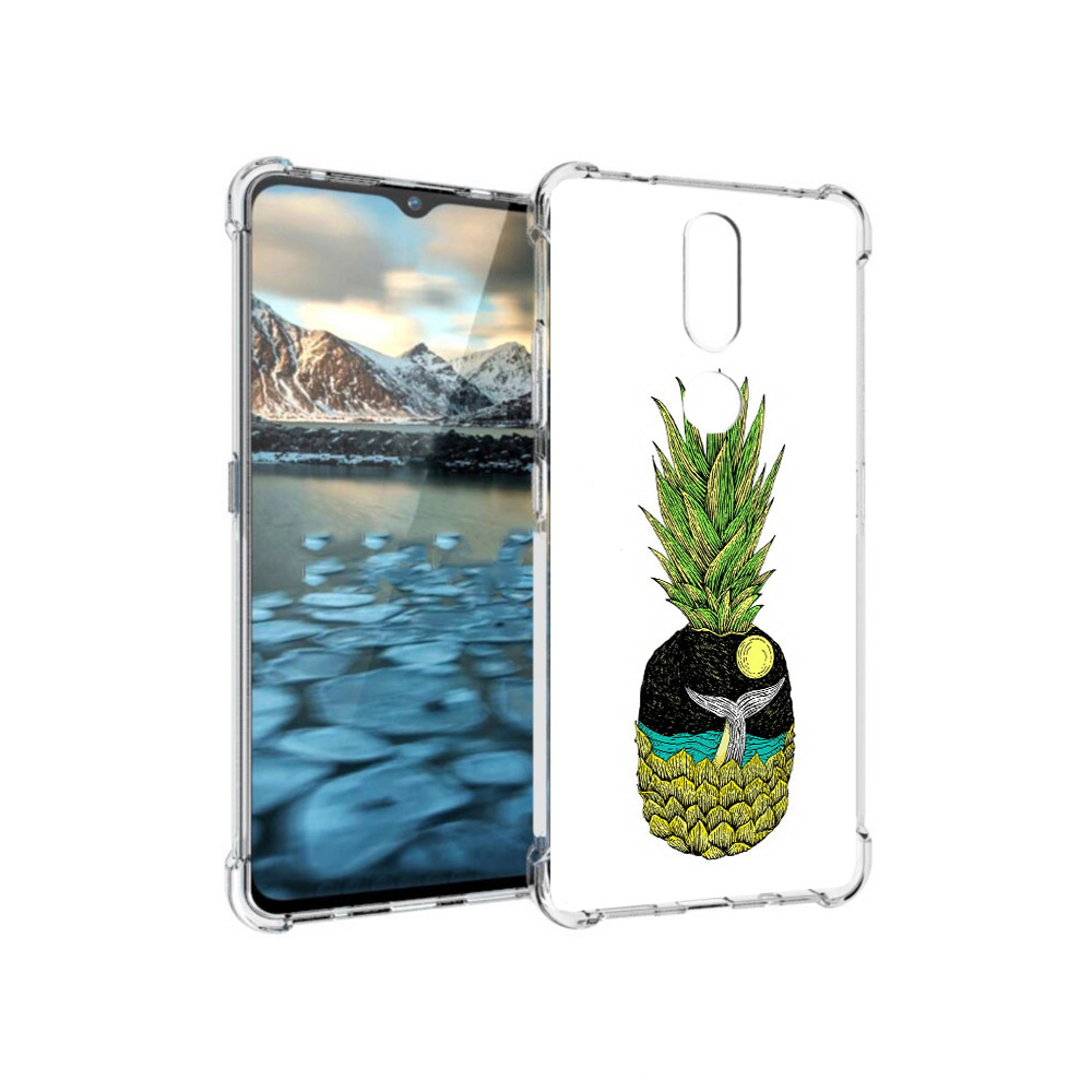 

Чехол MyPads Tocco для Nokia 2.4 ананас с китом (PT227049.107.220), Прозрачный, Tocco