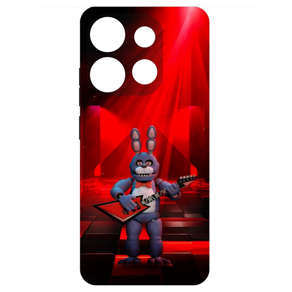 

Чехол-накладка Krutoff Soft Case ФНАФ - Бонни с гитарой для TECNO POP 7 черный