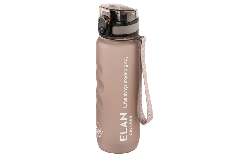 

Бутылка для воды Elan Gallery Style Matte 500 мл 6,5х6,5х23 см углубления, капучино, Коричневый, Style Matte с углублениями