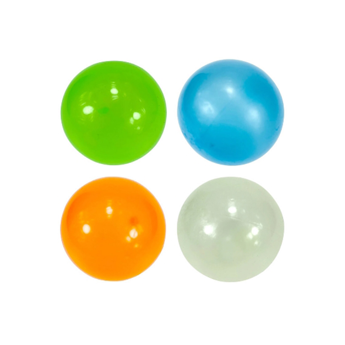 фото Игрушка-антистресс globbles набор 4-х мячиков липнущих светящихся wellywell
