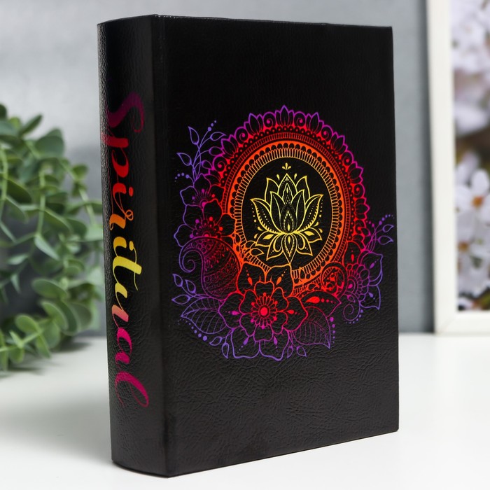 

Шкатулка-книга дерево кожзам "Лотос в цветах" 18х13х4 см