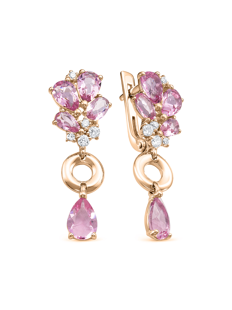 

Серьги из серебра с фианитом/кварцем искусственным SamoroDki Jewelry 2-06-116-10з, 2-06-116-10з